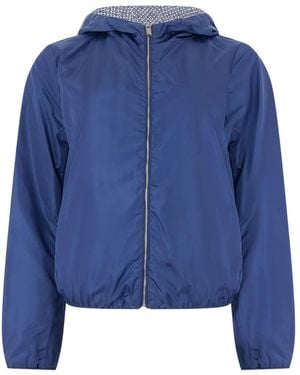 Moorer Tess-Dor Hooded Zip-Up Jacket - Blue