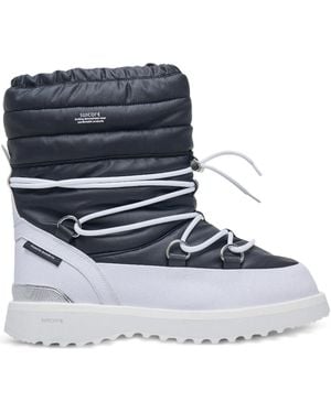 Fumito Ganryu Logo-Detailing Padded Boots - Blue