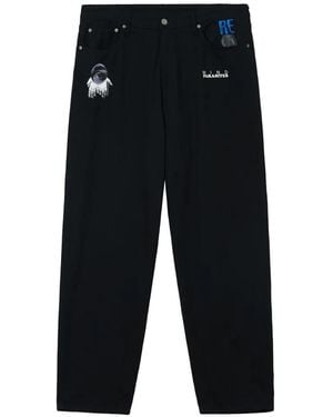 Undercover Graphic-Print Jeans - Black