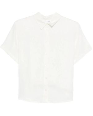 Samsøe & Samsøe Button-Down Linen Top - White