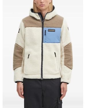 Napapijri Yupik Colourblock Hooded Jacket - Natural