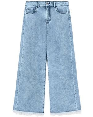 Emporio Armani Jean Ample À Bords Francs - Blue