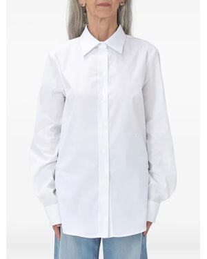 Jacob Cohen Camicia Con Logo Ricamato - Bianco