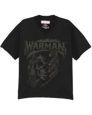 WARMAN Skull Graphic T-Shirt - Black