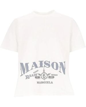 MM6 by Maison Margiela Graphic-Print T-Shirt - White