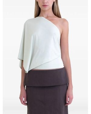Belle Anna Top Asimmetrico Arden Drappeggiato - Bianco