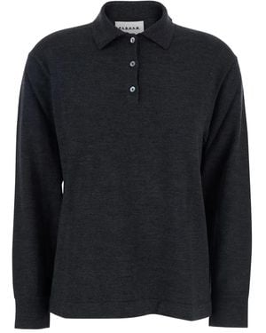 P.A.R.O.S.H. Polo-Neck Button Polo Shirt - Black