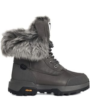 UGG Adirondack Xxv Chalet Charcoal Leather Boots - Black