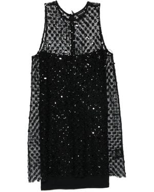 Herskind Jamie Floral-Sequin Dress - Black