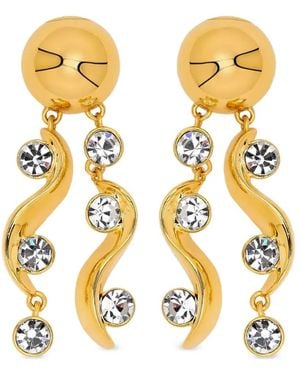 Oscar de la Renta Crystal-Embellished Earrings - Metallic