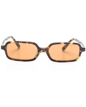 Miu Miu Tortoiseshell Rectangle-Frame Sunglasses - Natural