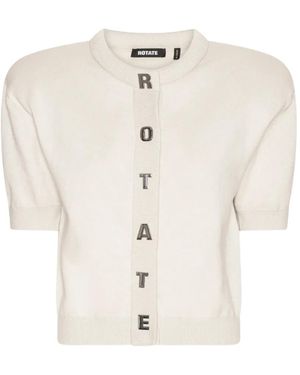 ROTATE BIRGER CHRISTENSEN Geknöpfter Letter Cardigan - Weiß
