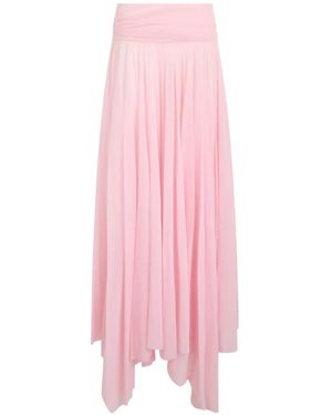 Philosophy Di Lorenzo Serafini High-Waisted Pleated Mxi Skirt - Pink