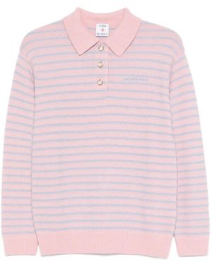 CASABLANCA Logo-Embroidered Polo Shirt - Pink