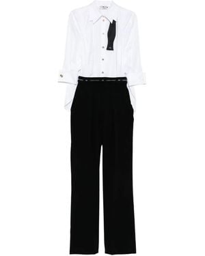 Elisabetta Franchi Bow-Detail Jumpsuit - Black