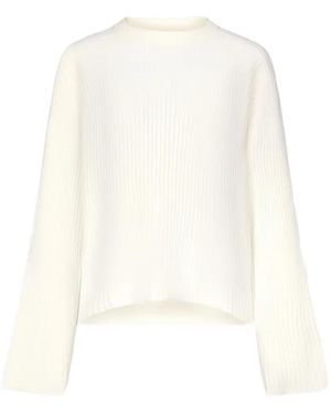 Loulou de Saison Axel Lds Long-Sleeve Knitwear - White