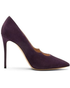 Casadei Cats Suede Pumps - Purple