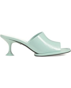 Sergio Rossi 60Mm Orb Leather Mules - Green