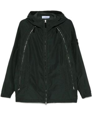 Stone Island Kapuzenjacke mit Reißverschluss - Grün