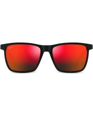 Maui Jim Gafas De Sol One Way Con Montura Cuadrada - Rojo