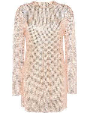 Philosophy Di Lorenzo Serafini Robe Courte À Ornements En Cristal - Natural