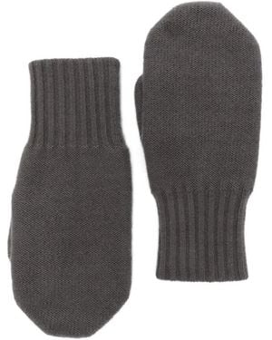 Liska Ribbed-Cuff Gloves - Gray