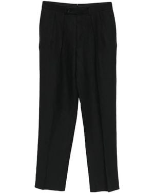 Caruso Pleated Trousers - Black