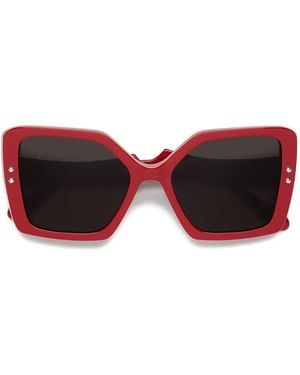 Marni Nimrela Rectangle-Frame Sunglasses - Red