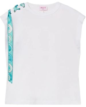 PUCCI Camiseta con cordones - Blanco