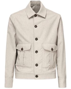 Eleventy Camisa con cierre de botón - Neutro