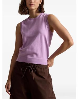 Polo Ralph Lauren Logo-Embroidered Knitted Vest - Purple