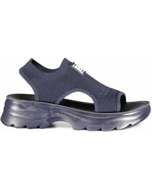Laura Biagiotti Logo-Patch Chunky Sandals - Blue