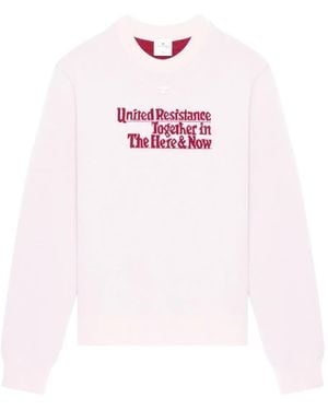 Courreges Jacquard Wool Sweater - Pink
