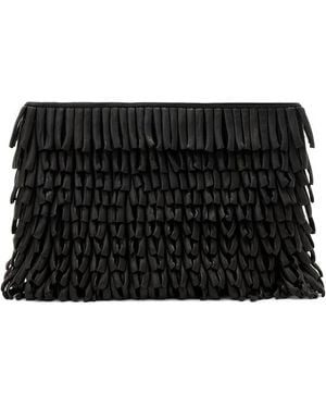 AllSaints Bolso De Mano Bettina Con Flecos - Negro