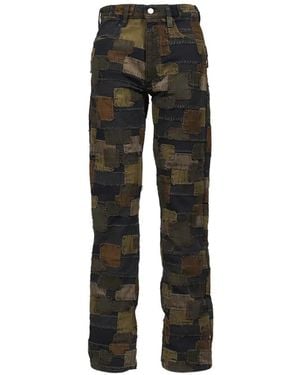 Matthew Williamson Vaqueros Rectos Boro Con Diseño Patchwork - Negro