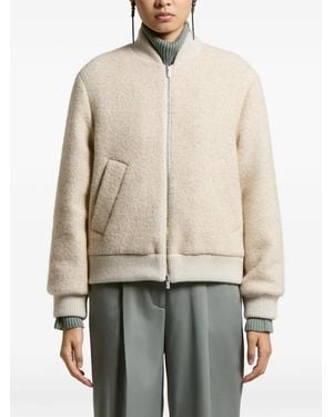 Peserico Zip-Up Bomber Jacket - Natural