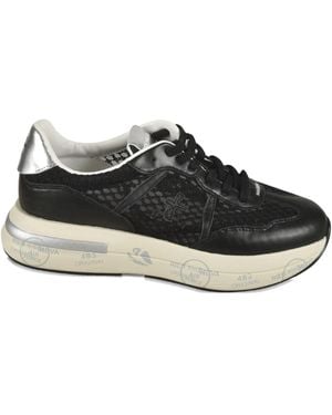 Premiata Cassie Leather Trainers - Black
