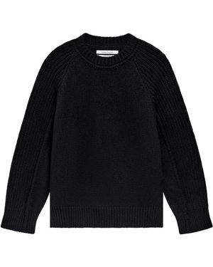 Another Tomorrow Pullover Mit Raglanärmeln - Schwarz