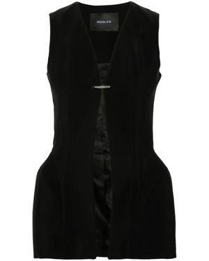 Mugler Corseted Pierced Vest - Black