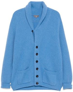 N.Peal Cashmere Kensington Cardigan - Blue