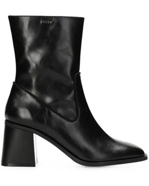 Mexx Square-Toe Block-Heel Boots - Black