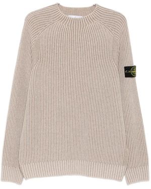 Stone Island Gerippter Kaschmirpullover - Natur