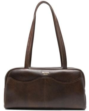 Prada Leather Shoulder Bag - Brown