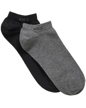 BOSS Logo-Jacquard Socks (Pack Of Two) - Black