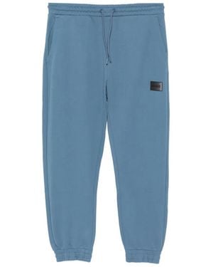 HUGO Logo-Patched Cotton Trackpants - Blue