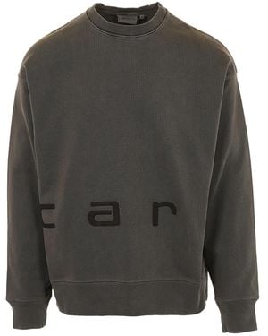 Carhartt Logo-Detail Cotton Sweatshirt - Grey