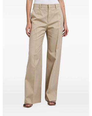 Brunello Cucinelli Pressed-Crease Tailored Trousers - Natural
