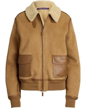 Ralph Lauren Bomberjacke Mit Shearling-Kragen - Braun
