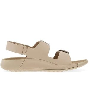 Ecco Leren Sandalen Met Gesp - Wit