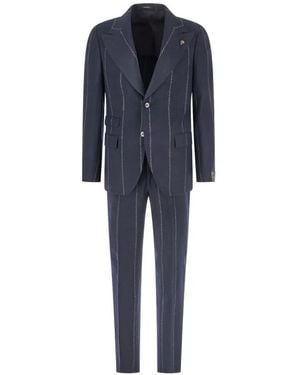 Gabriele Pasini Pinstripe-Pattern Suit - Blue